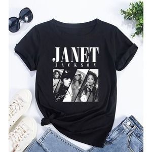 Janet Jackson Signature Shirt 90s Retro Janet Jackson T-Shirt (M)